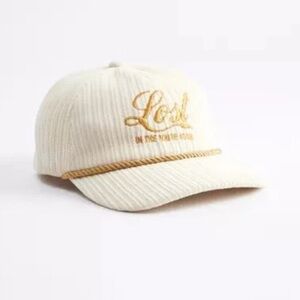 NWOT Urban Outfitters Corduroy Slogan Text Hat